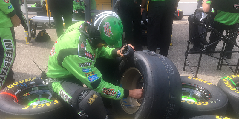 NASCAR tire tech at MIS Goodyear